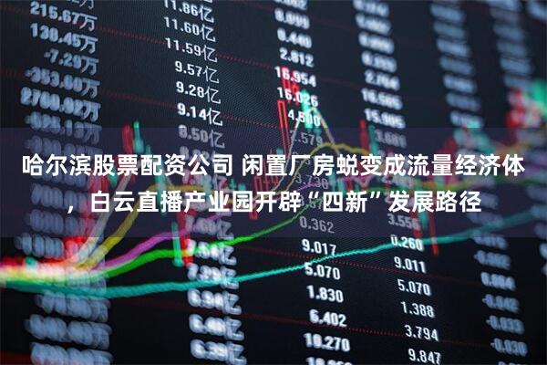 哈尔滨股票配资公司 闲置厂房蜕变成流量经济体，白云直播产业园开辟“四新”发展路径