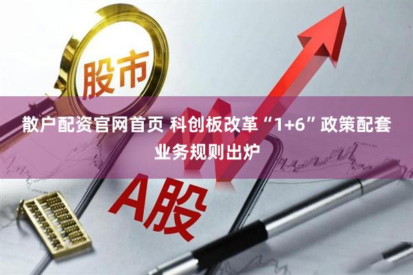 散户配资官网首页 科创板改革“1+6”政策配套业务规则出炉
